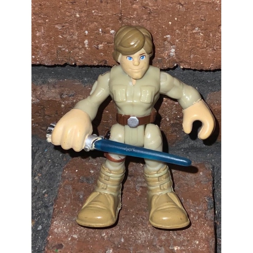 Star Wars Galactic Heroes Luke Skywalker Bespin Fatigues Blue Lightsaber Hasbro‎